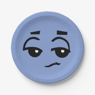 ASSIETTES EN CARTON PLAQUE À PAPIER DE VISAGE GRAPHIQUE MIGNON