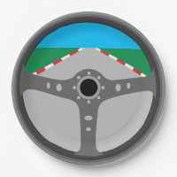 Plaque à papier de volant de voie de course,