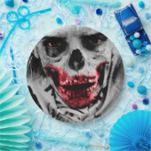 Assiettes En Carton Plaque à papier de zombi de partie sanglante (Fête)