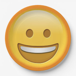 Assiettes En Carton Plaque à papier d'emoji drôle