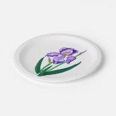 Assiettes En Carton Plaque à papier d'iris pourpre (Angle)