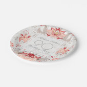 Assiettes En Carton Plaque à papier florale de fête d'anniversaire de (Angle)