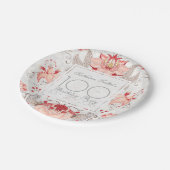 Assiettes En Carton Plaque à papier florale de fête d'anniversaire de (Angle)