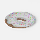 Assiettes En Carton Plaque à papier glacée blanche de beignet (Angle)