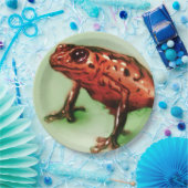Assiettes En Carton Plaque à papier illustrée colorée - grenouille (Fête)
