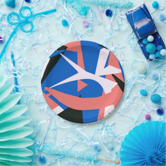 Assiettes En Carton Plaque à papier inspirée par Matisse (Fête)