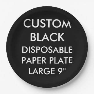 Assiettes En Carton Plaque à papier jetable noire personnalisée par
