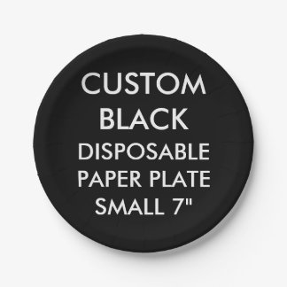 Assiettes En Carton Plaque à papier jetable noire personnalisée par