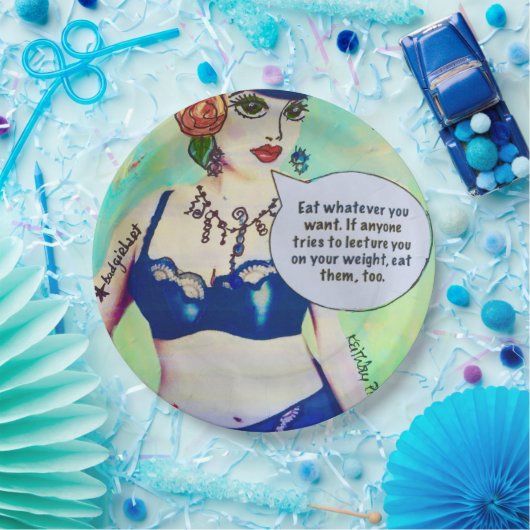 Assiettes En Carton Plaque à papier par mauvais art de fille (Fête)