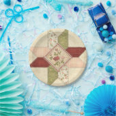 Assiettes En Carton Plaque à papier piquée de patchwork (Fête)