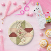 Assiettes En Carton Plaque à papier piquée de patchwork (Fête)