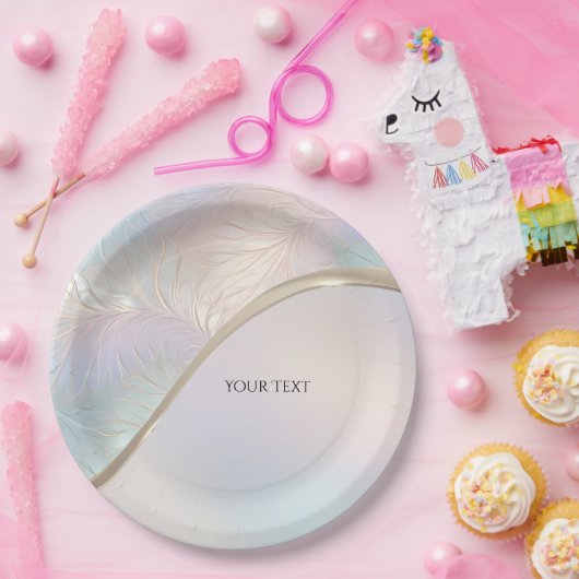 Assiettes En Carton Plaque Abstraite Iridescente (Fête)