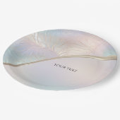 Assiettes En Carton Plaque Abstraite Iridescente (Angle)