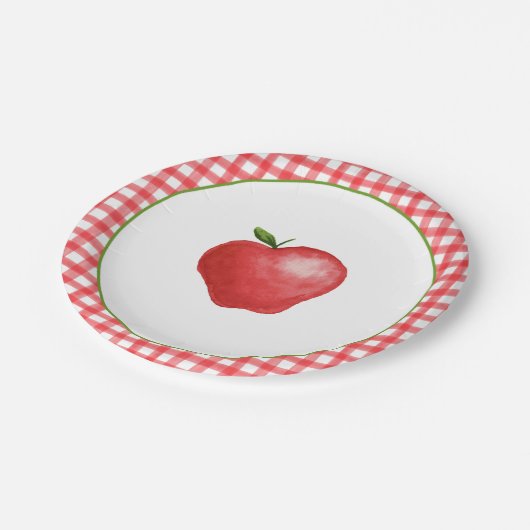 Assiettes En Carton Plaque Apple Party (Angle)