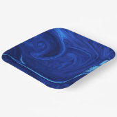 Assiettes En Carton Plaque arrière - plan bleu Cobalt (Angulaire)