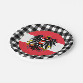 Assiettes En Carton Plaque Autriche, plaid de buffle & drapeau autrich (Angle)