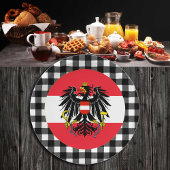 Assiettes En Carton Plaque Autriche, plaid de buffle & drapeau autrich
