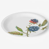 Assiettes En Carton plaque avec la branche d'aquarelle (Angle)