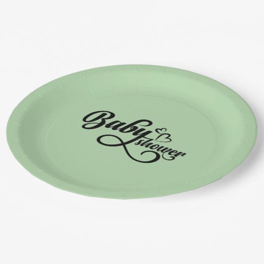 Assiettes En Carton plaque baby shower (Angle)
