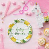 Assiettes En Carton Plaque Baby shower citron (Fête)