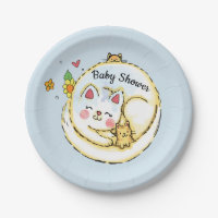 Plaque Baby shower de fête de chats et chatons