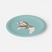 Assiettes En Carton Plaque blanche à cheval (Angle)