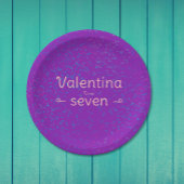 Assiettes En Carton Plaque Confetti en papier mauve mignonne Girl