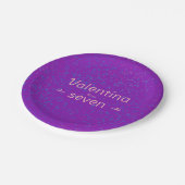 Assiettes En Carton Plaque Confetti en papier mauve mignonne Girl (Angle)