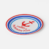 Assiettes En Carton Plaque customisée pour enfants ancre 7e anniversai (Angle)