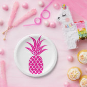 Assiettes En Carton Plaque d'ananas rose vif (Fête)