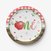 Assiettes En Carton Plaque d'anniversaire Apple (Devant)