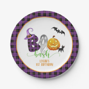 Assiettes En Carton Plaque d'anniversaire Boo Bash - Personnalisée