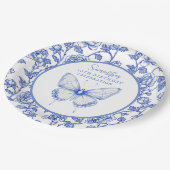 Assiettes En Carton Plaque d'anniversaire Chinoiserie Papillon (Angle)