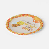 Assiettes En Carton Plaque d'anniversaire d'abeilles (Angle)