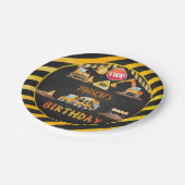 Assiettes En Carton Plaque d'anniversaire de construction - noir (Angle)