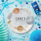 Assiettes En Carton Plaque d'anniversaire d'espace (Fête)