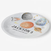 Assiettes En Carton Plaque d'anniversaire d'espace (Angle)