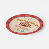 Assiettes En Carton Plaque d'anniversaire du Carnaval (Angle)