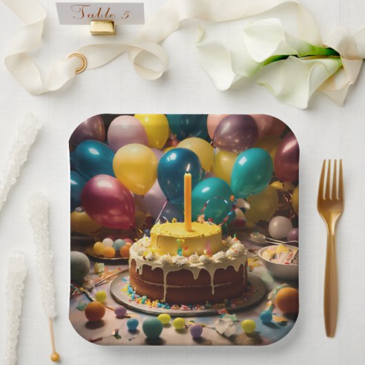 Assiettes En Carton Plaque d'anniversaire écologique Extraordinaire po (Mariage)