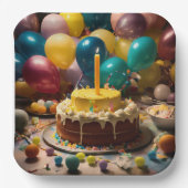 Assiettes En Carton Plaque d'anniversaire écologique Extraordinaire po (Recto)