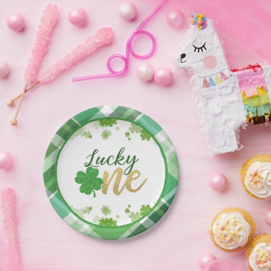 Assiettes En Carton Plaque d'anniversaire Lucky One (Fête)