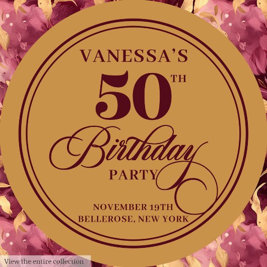 Assiettes En Carton Plaque d'anniversaire moderne Boho Maroon Blush Go