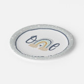 Assiettes En Carton Plaque d'anniversaire moderne Rainbow First Birthd (Angle)