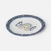 Assiettes En Carton Plaque d'anniversaire moderne Rainbow First Birthd (Angle)