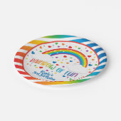 Assiettes En Carton Plaque d'anniversaire Rainbow - Custom (Angle)