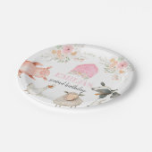 Assiettes En Carton Plaque d'anniversaire rose Barnyard (Angle)
