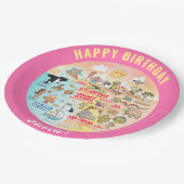 Assiettes En Carton Plaque d'anniversaire SoCal personnalisable (Angle)