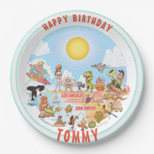 Assiettes En Carton Plaque d'anniversaire SoCal personnalisable