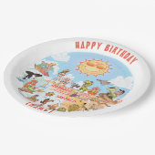 Assiettes En Carton Plaque d'anniversaire SoCal personnalisable (Angle)