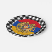 Assiettes En Carton Plaque d'Arménie, plaid de buffle & drapeau arméni (Angle)